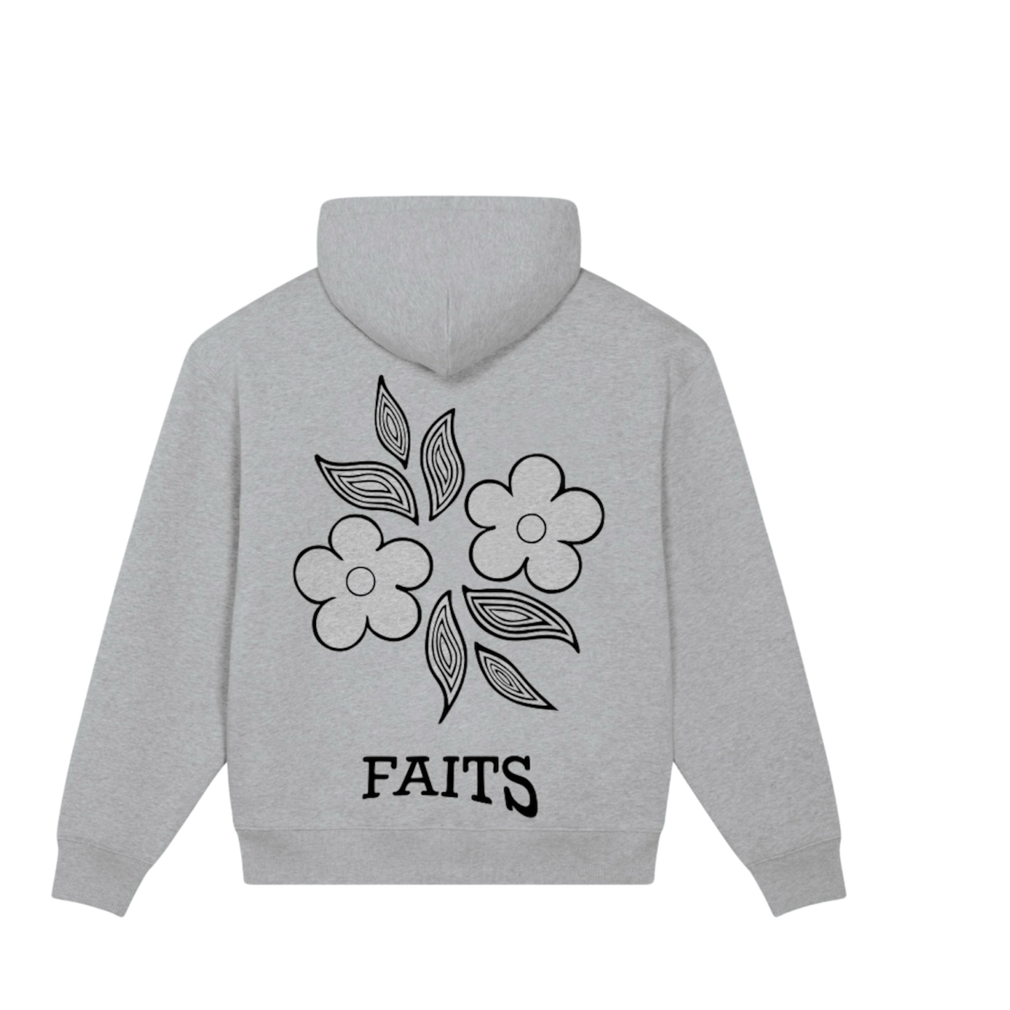 Flower Zip-Up Gray