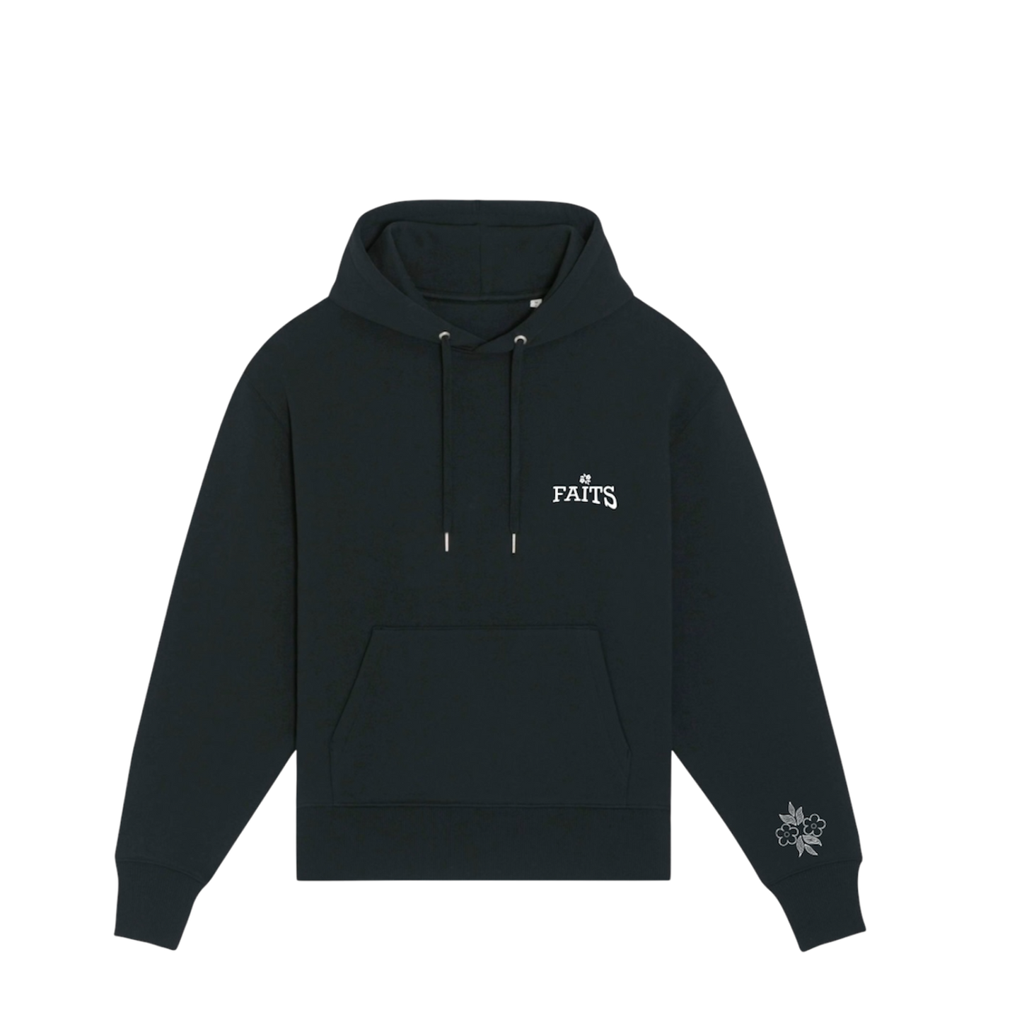 Flower Hoodie Black