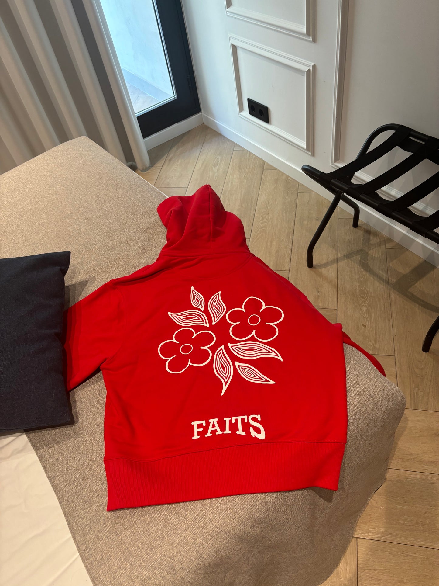 Flower Hoodie Red