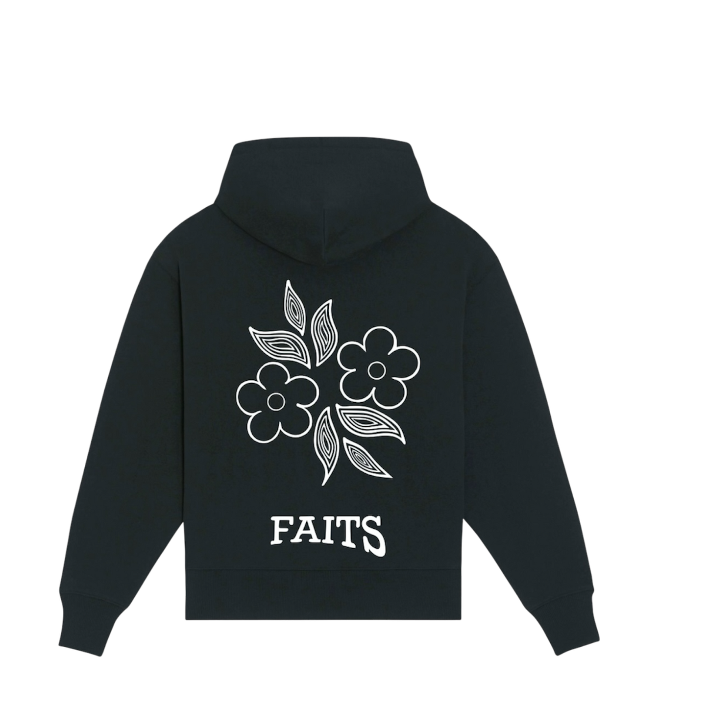 Flower Hoodie Black