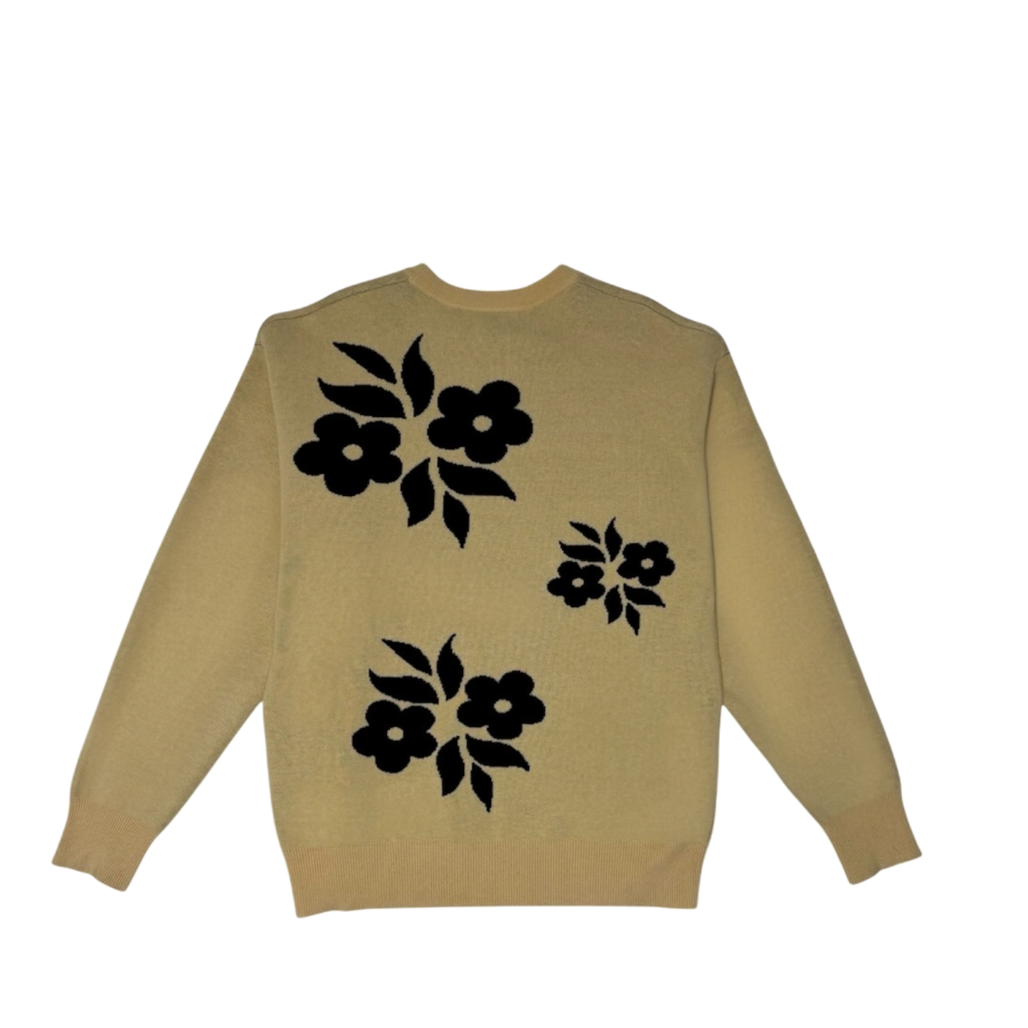 Flower Jaqcuard Knitwear Beige