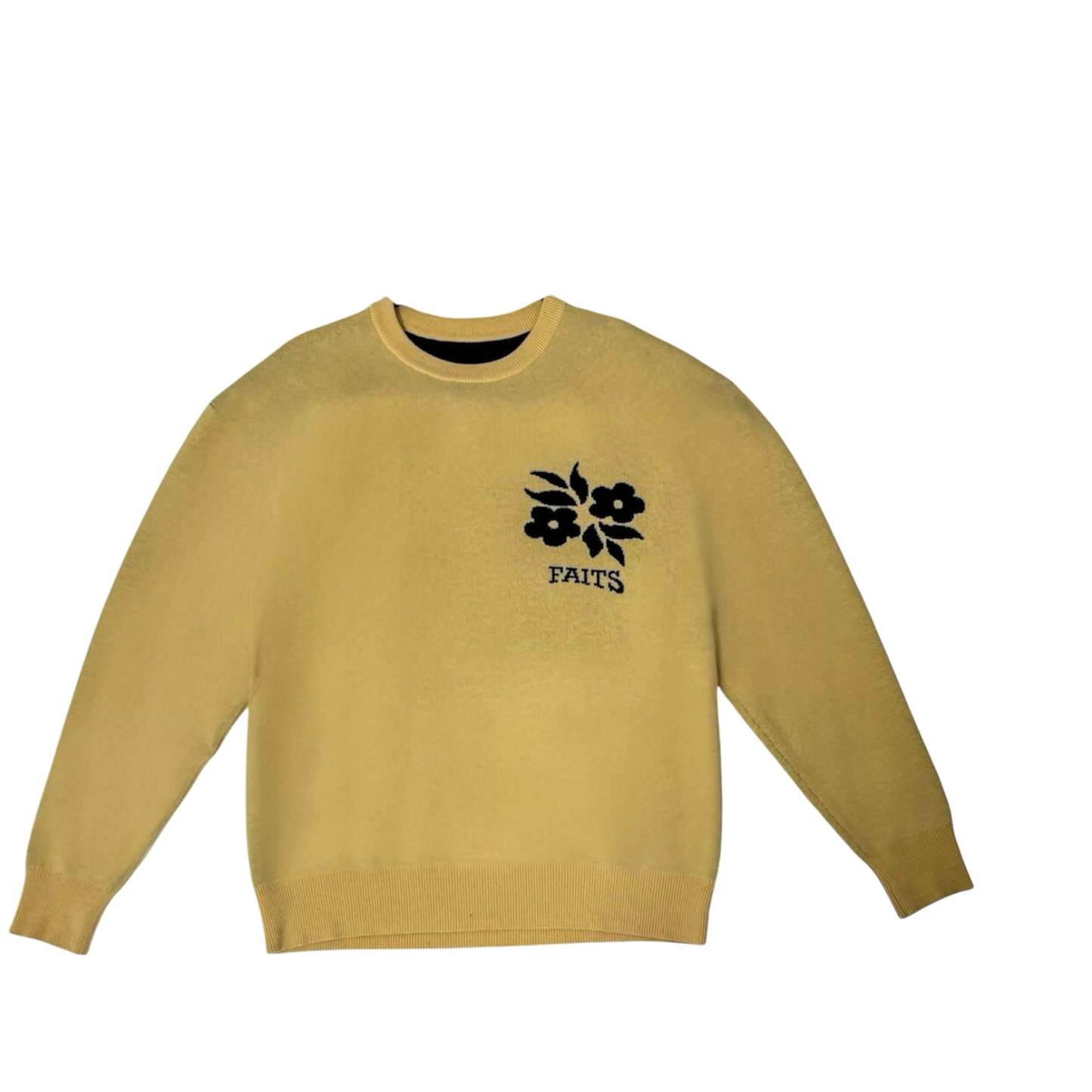 Flower Jaqcuard Knitwear Beige