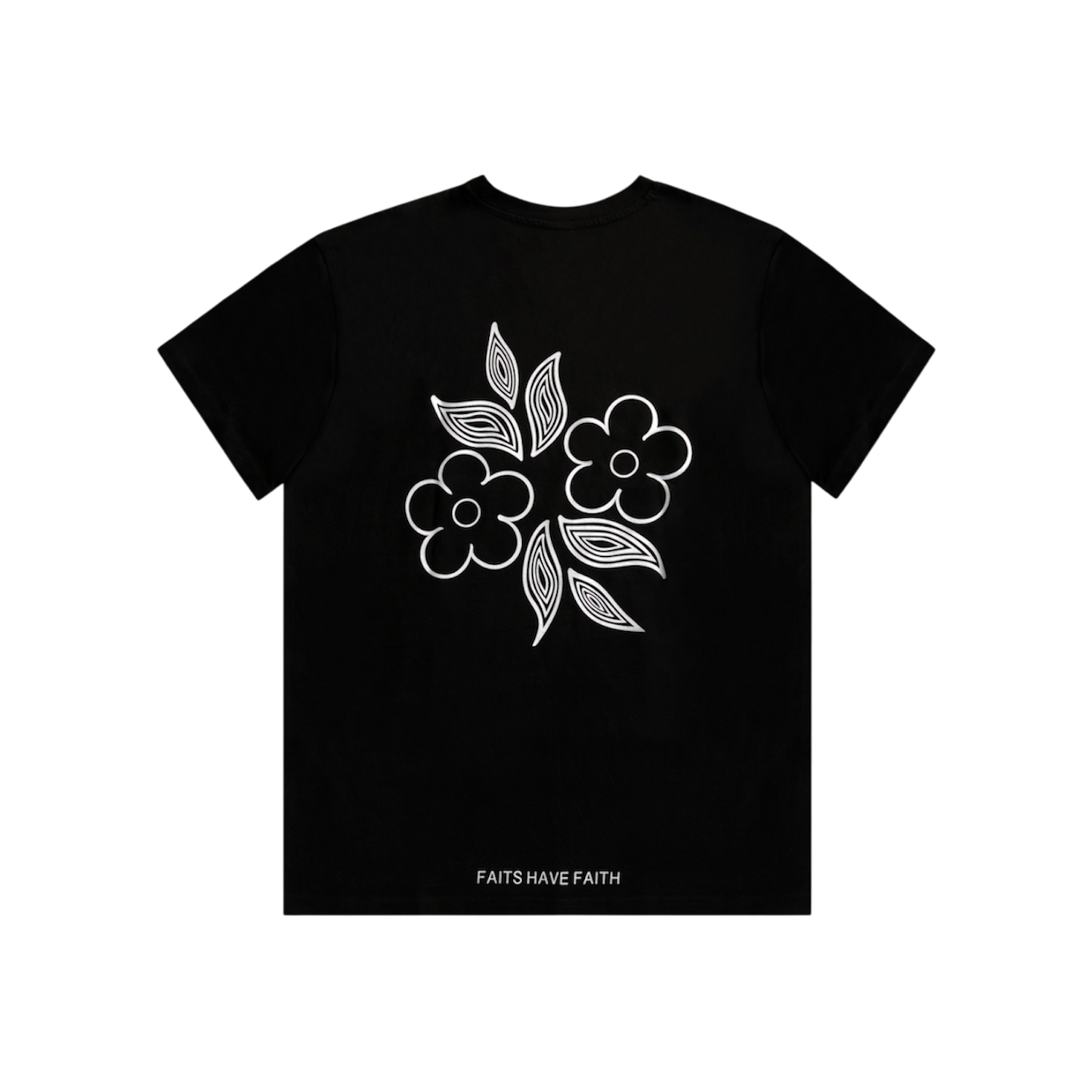 Faits Flower Black T-Shirt
