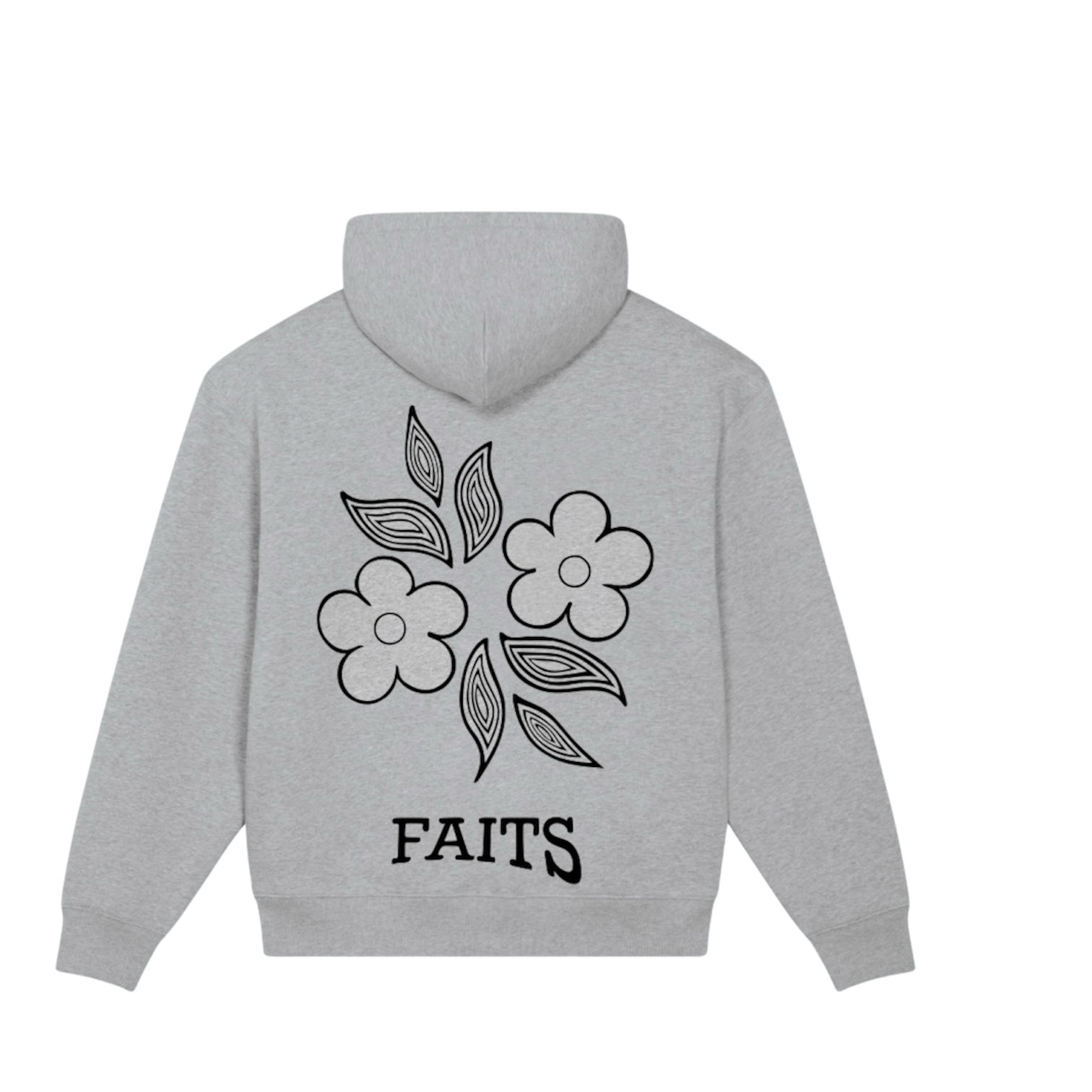 Flower Zip-Up Gray