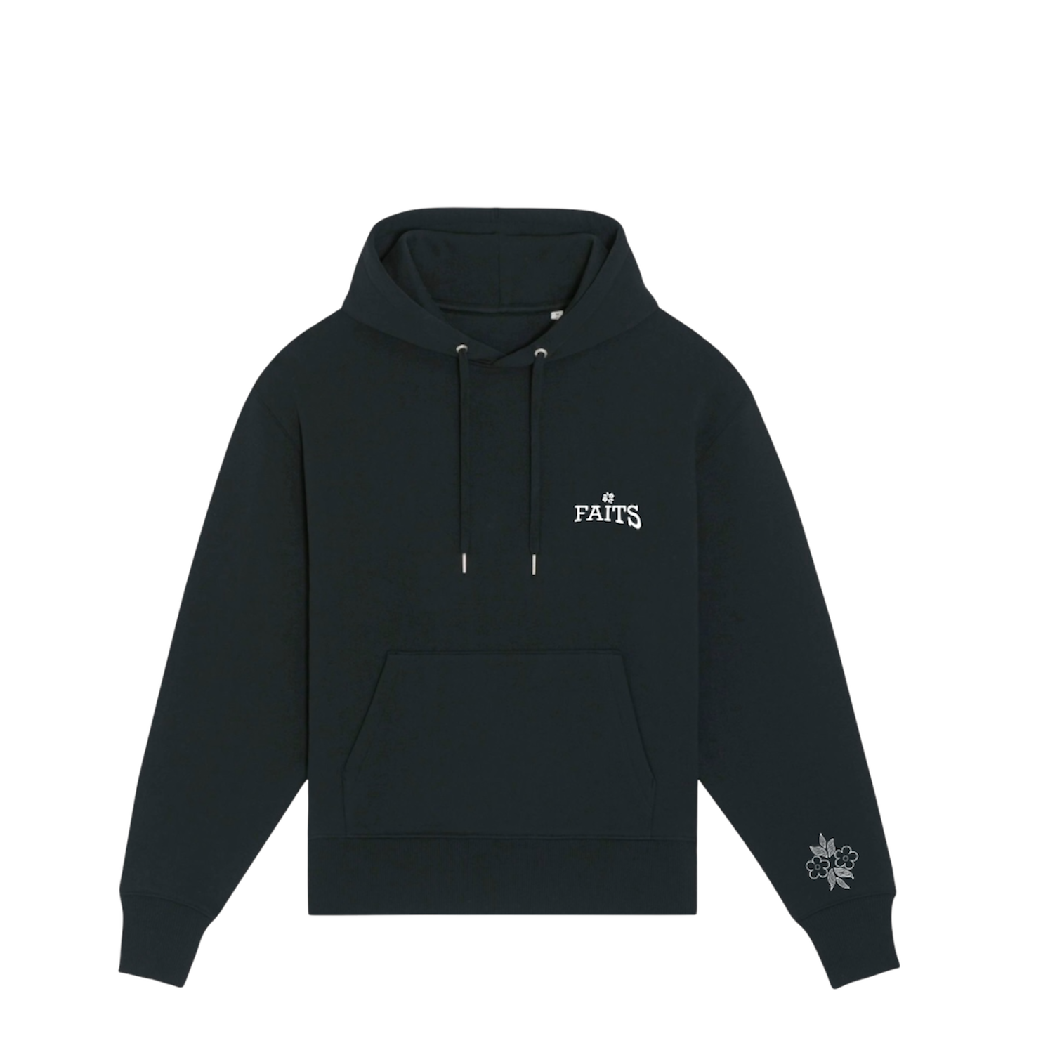 Flower Hoodie Black