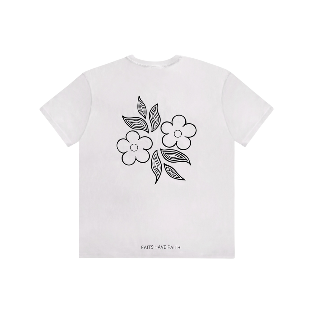 Faits Bloemen T-shirt Wit