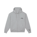 Flower Zip-Up Gray