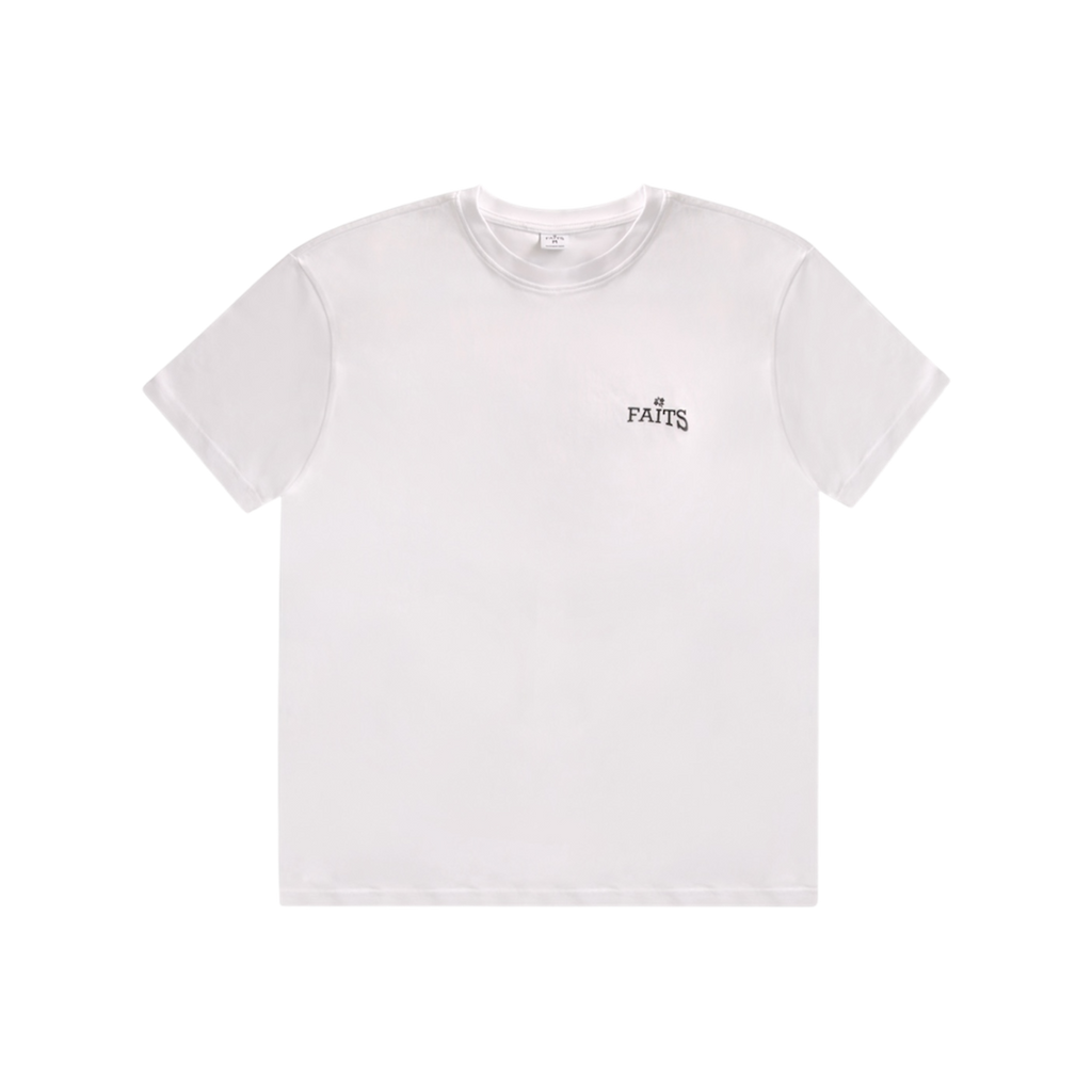 Faits Bloemen T-shirt Wit