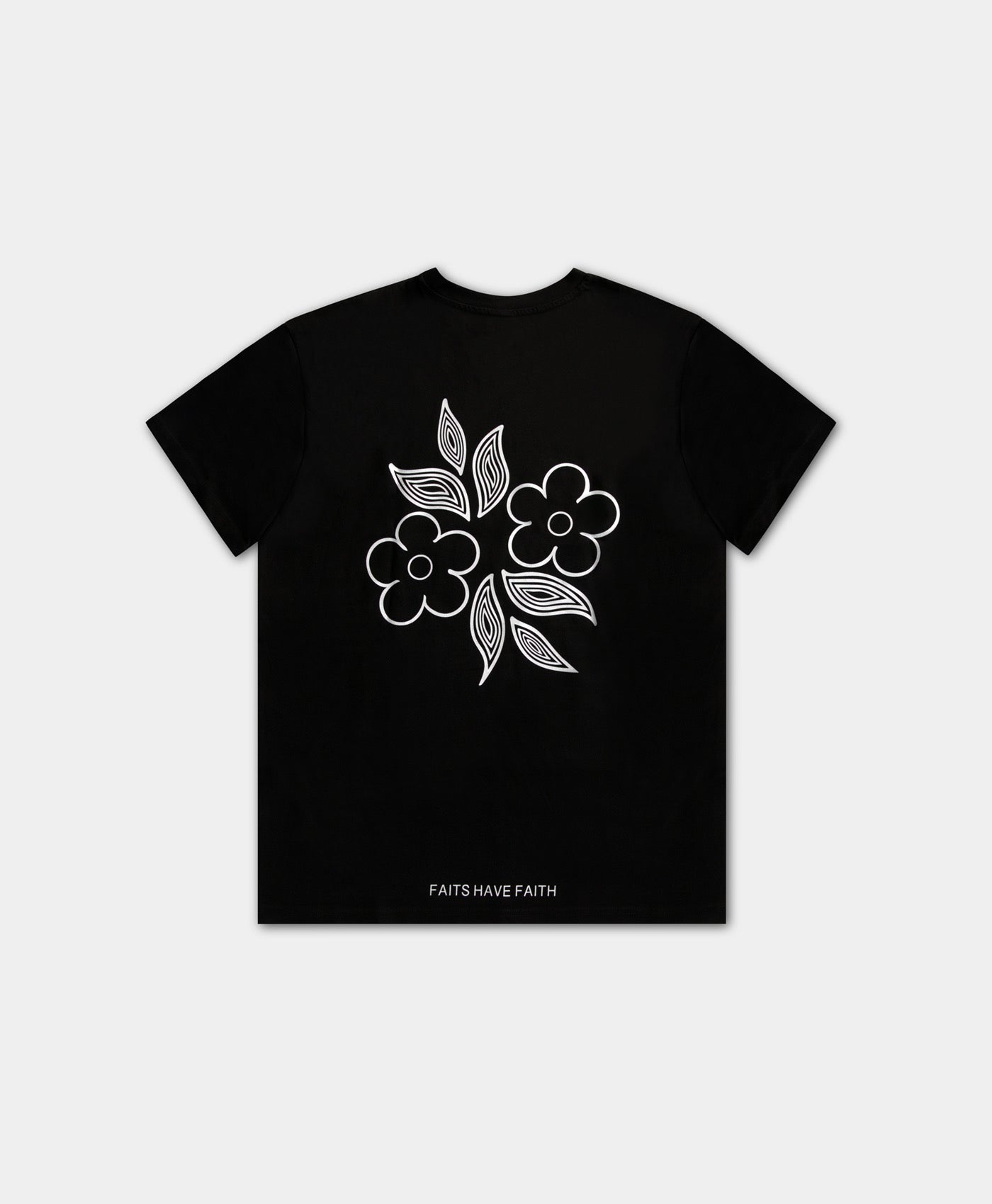 Faits Flower Black T-Shirt