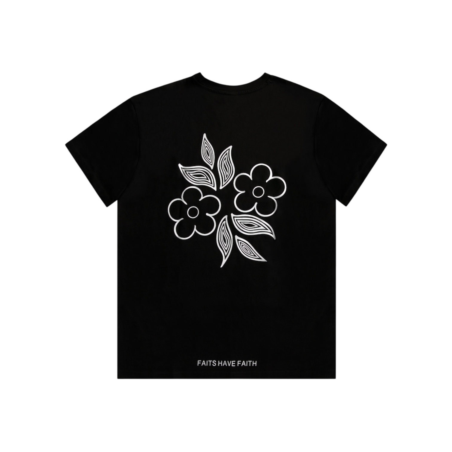 Faits Flower Black T-Shirt