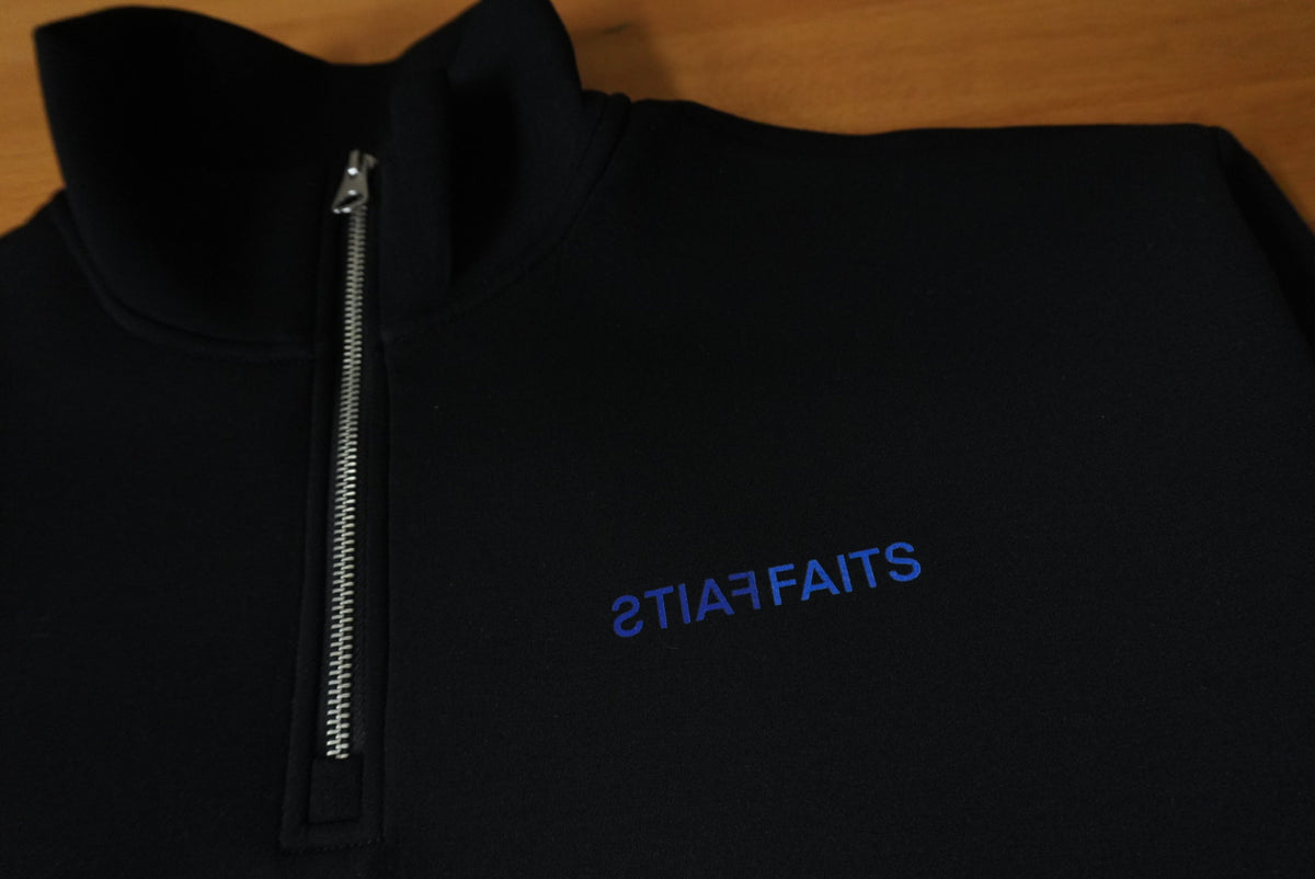 Faits dubbele logo quarter zip
