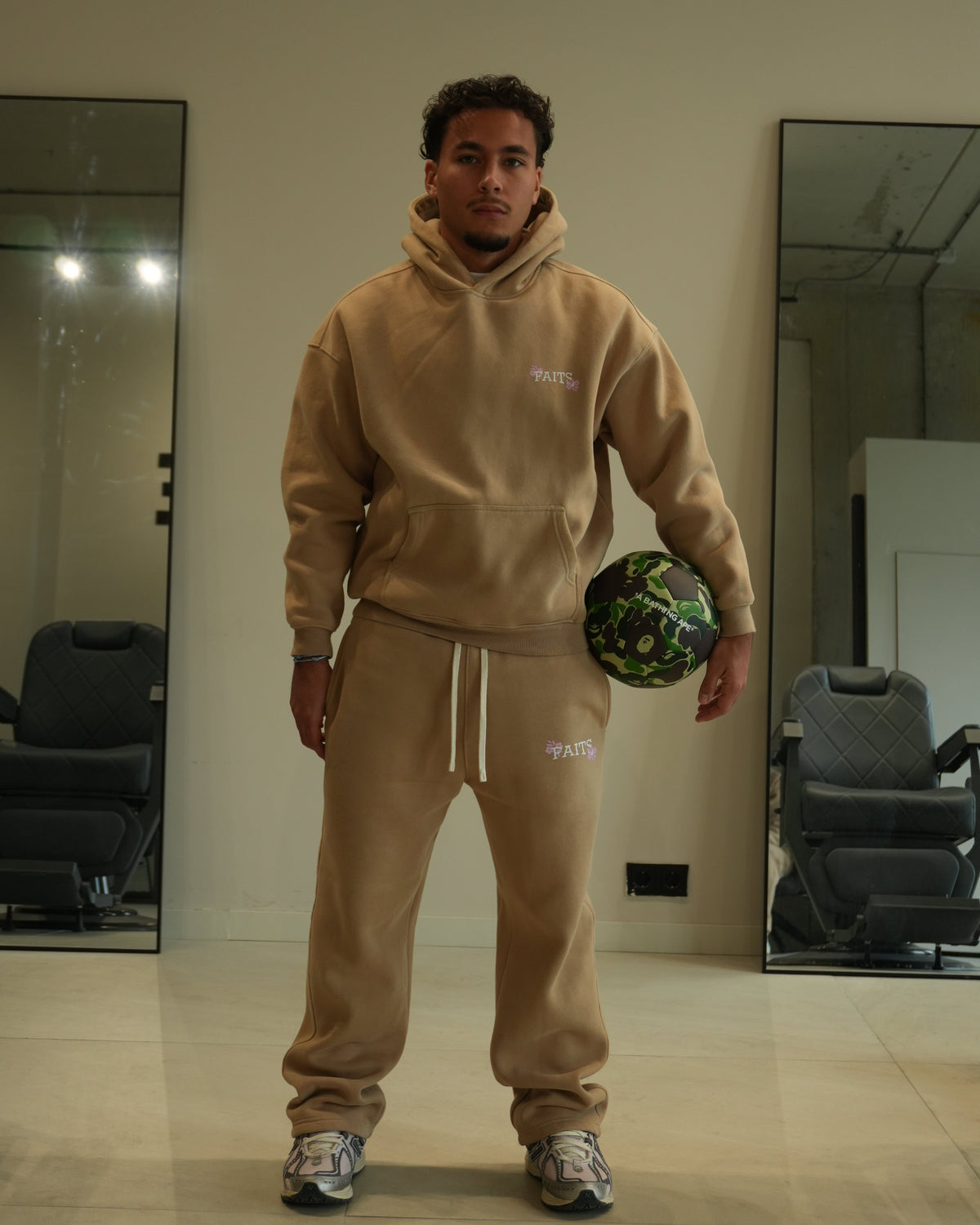 Logo Hoodie Beige