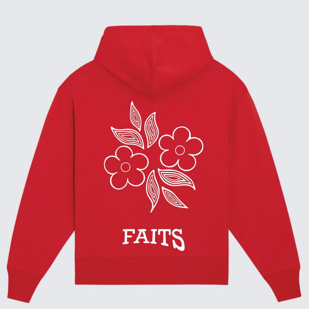 Flower Hoodie Red