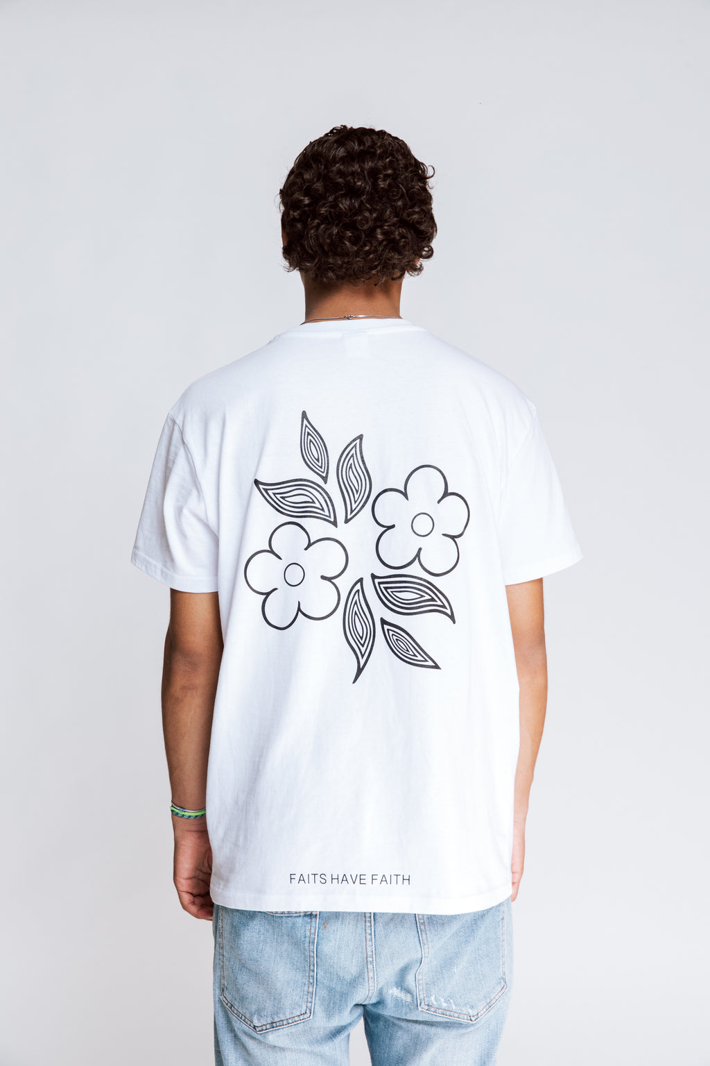 Faits Bloemen T-shirt Wit